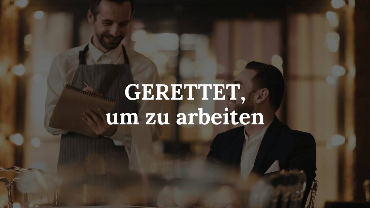Gast und Kellner