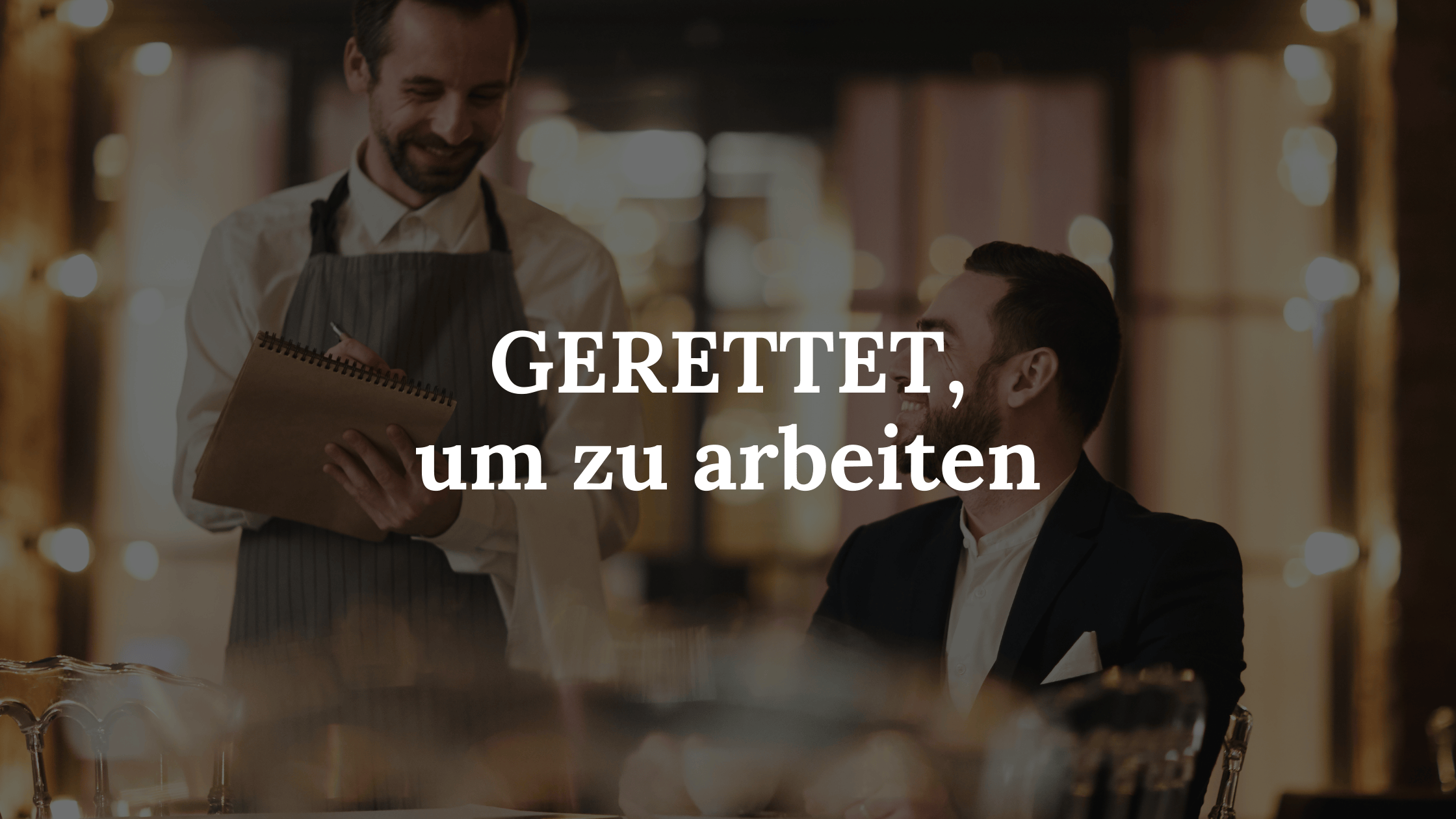 Gast und Kellner